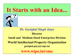 Innovation, Intellectual Property and SMEs