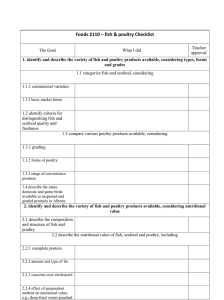 Foods 2110 – fish & poultry Checklist