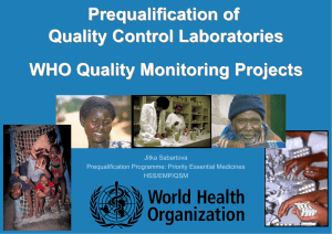 PQ procedure-LABS - World Health Organization