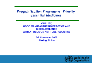 Prequalification Programme - World Health Organization