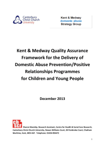 Quality Assurance Framework for the Delivery of Domestic Abuse