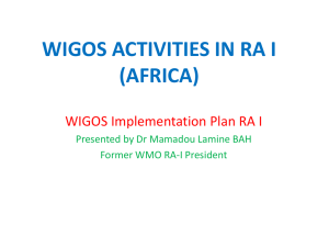 wigos activities in ra i (africa)