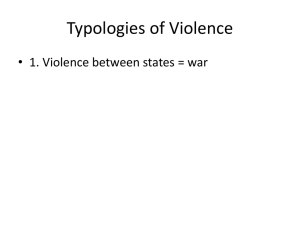Violence and Modernity: War