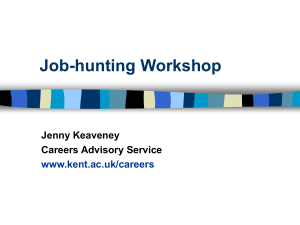 Choosing a Career - University of Kent