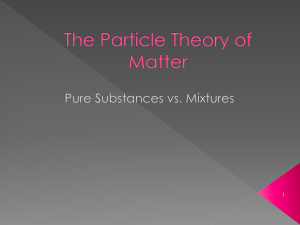 Pure substances vs. Mixtures