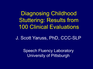 Evaluating Stuttering in Young Children