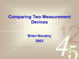 Comparing Two Measurement Devices
