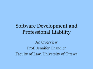 Negligence Law - University of Ottawa