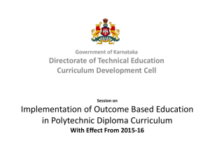 PPT On Outcome Based Education Curriculum in Polytechnic