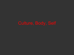 Culture, Body, Self