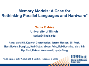 Memory Models - RSim Research Group