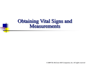 Vital Signs and Measurements
