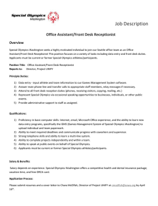 Position Title: Office Assistant/Front Desk Receptionist Reports to
