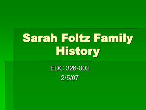 Foltz Family History - University of Kentucky
