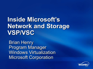 Inside Microsoft's Network and Storage VSP/VSC