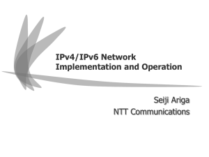 IPv4/IPv6 Network Implementation and Operation