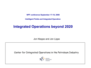NPF conference September 17-18, 2008 Intelligent Fields