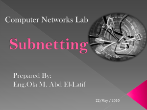 Lab 9_Subnetting