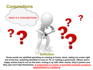 WHAT IS A CONJUNCTION? - Denton Independent School District