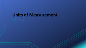 Section 2 Units of Measurement Chapter 2 Conversion Factors