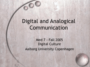 5Digital and analogical communication