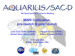 MWR Pre-launch calibration