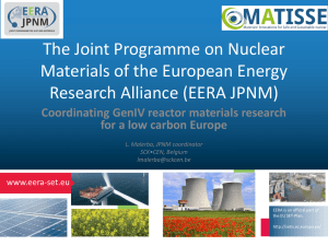 PowerPoint Presentation - Joint Programme on Nuclear Materials