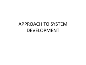 approach to system development - e
