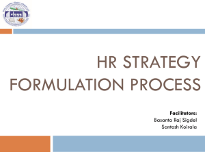 HR Strategy Formulation Process