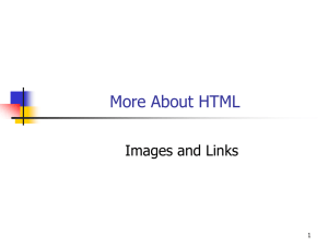 More About HTML - Computer Science and Engineering