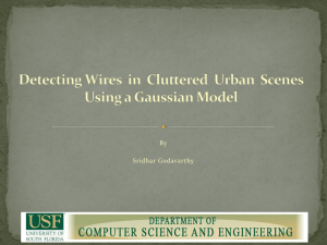 Detecting Wires in Cluttered Urban Scenes Using a Gaussian Model