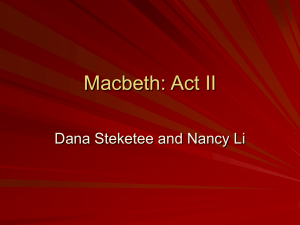 Macbeth: Act II