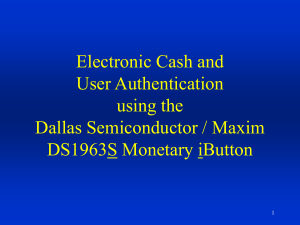 eCash - Making Electronic Money