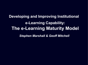 The e-Learning Maturity Model
