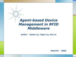 Agent-based Device Management in RFID Middleware