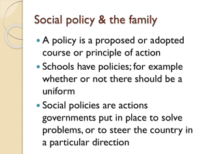 Social policy & the family