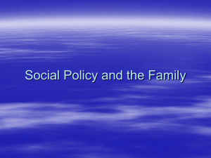 Social Policy and the Family powerpoint