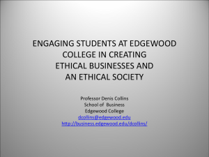 Business Ethics at Edgewood College