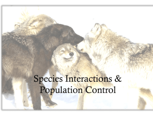 Species Interactions & Population Control