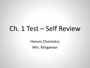 Ch. 1 Self Test Review
