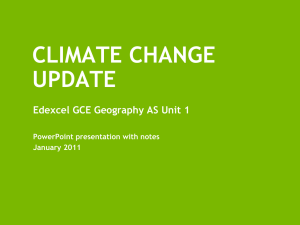 Edexcel climate update