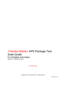 PA APS QA Test Sheets - Template