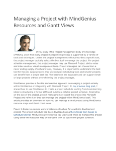 Managing a Project with MindGenius Resources and Gantt Views