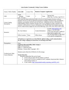 CGS1100 Business Apps Syllabus all classes