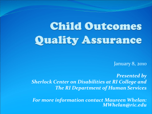 Child Outcomes Quality Assurance Presentation (with Playlist)