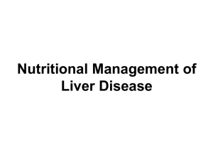 Nutritional Management of Liver Disease