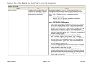 Sea Kayaking Risk Assessment