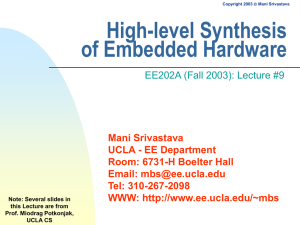 High-level Synthesis of Embedded Hardware