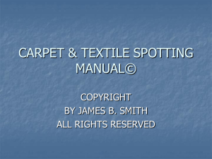 carpet & textile spotting manual