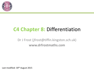 C3 - Chapter 8 - Differentiation